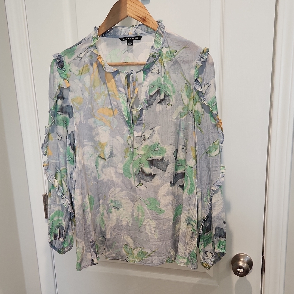 Zac & Rachel Ruffle Floral Blouse
